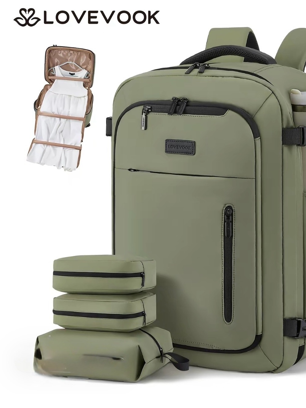Olive Green Men’s Travel Backpack